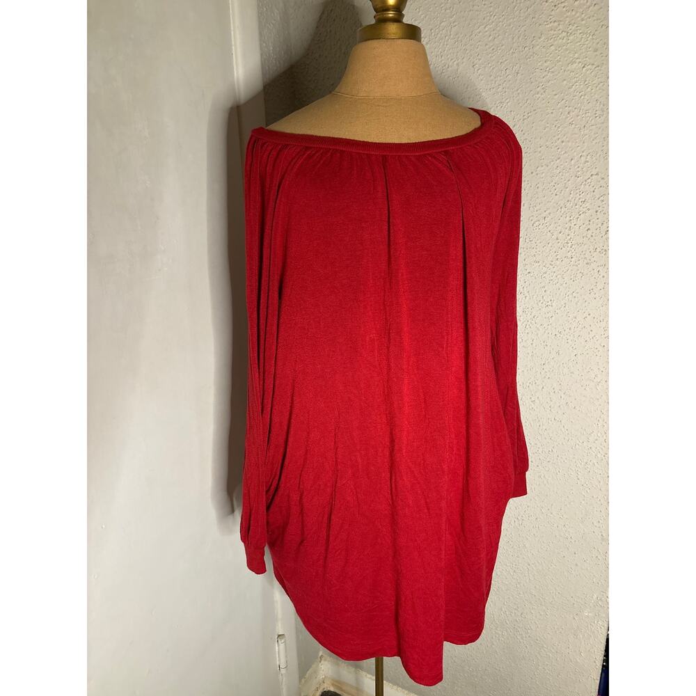 Lou & Grey Red Midi Dress S Cozycore Cherry Girl Boho Classic Costal Cowgirl